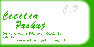 cecilia paskuj business card